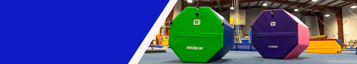 We Sell Mats Octagon Tumbling Mat - Small Lime Green/Blue